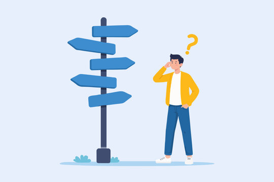 Decision crossroads illustration