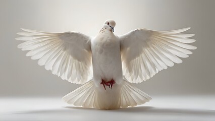 Obraz premium dove with wings partially spread