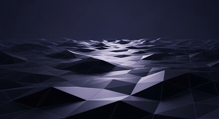 Modern dark geometric pattern with triangular shapes and gradient effects