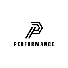 Performance Letter P Logo Vector Icon Modern Minimal Brand Identity Design