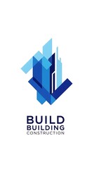 Abstract Building Construction Logo Design for Modern Architecture Company.