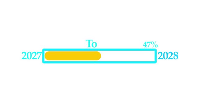 Abstract loading bar please wait icon animation background. processing from 0 to 100 transfer on a with white background.4k video animation.