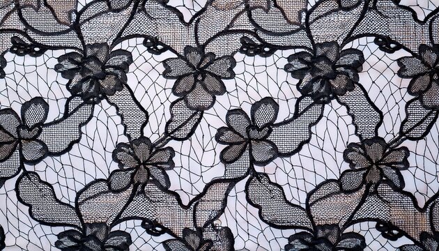lace fabric seamless and transparent texture lace textile pattern with soft vintage material pattern isolated cutout on white background