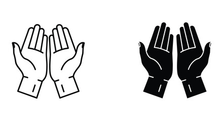 Obraz premium High-Quality Black and White Gloves Illustration