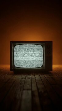 Old TV zoom. Noise TV. Static television
