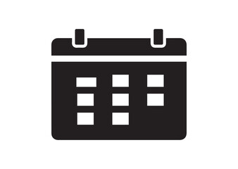 Calendar Icon, Editable Solid Vector Illustration