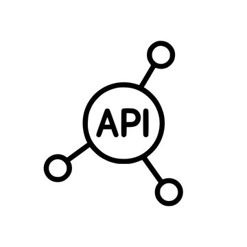 Simple api icon vector
