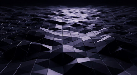 Modern dark geometric pattern with triangular shapes and gradient effects