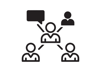 Obraz premium Social Network Icon, Editable Solid Vector Illustration