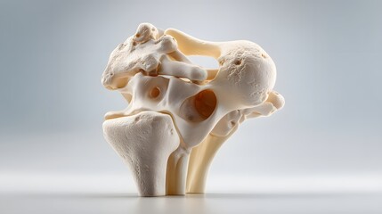 Obraz premium A white bone sculpture of a human leg