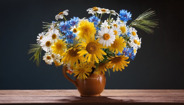 Traditional Latvian Midsummer L Go Bouquet In Vase
