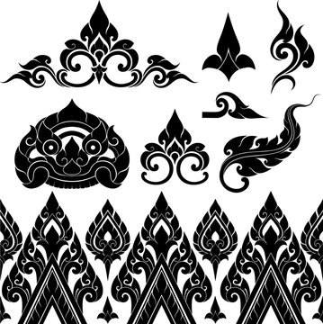 Elegant Thai Traditional Ornament for Decorative Backgrounds Branding Logos Posters Invitations and Cultural Design Projects