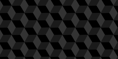 Vector structure box minimal black abstract cube square wall texture. geometric tile hexagon mosaic wall grid wallpaper. minimal geometric block cube isometric mosaic texture background.