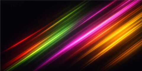 An abstract rainbow background features colorful digital waves and vibrant energy lines in a blurred motion design of purple, blue, and green textures for a modern wallpaper illustration