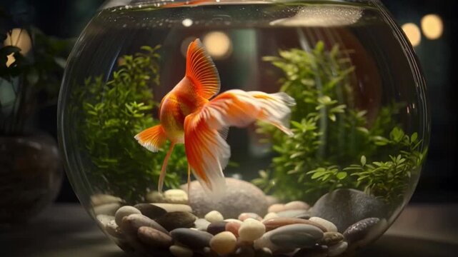 Goldfisch in einem Glas