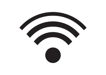 Wifi wireless internet signal Icon, Editable Solid Vector Illustration