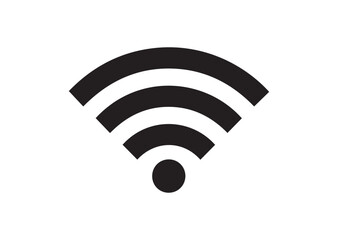 Wifi wireless internet signal Icon, Editable Solid Vector Illustration