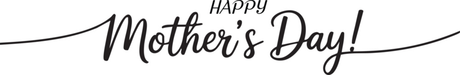 Fototapeta premium Happy Mother's Day Calligraphy Greeting