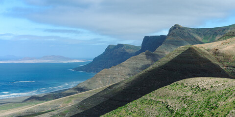 Famara Cliffs in Lanzarote. Canary Islands 