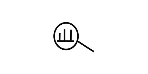 Minimalist Magnifying Glass Data Analysis and Research Icon