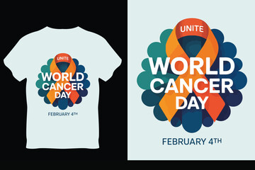 World Cancer Day February 4 Awareness Badge Vector