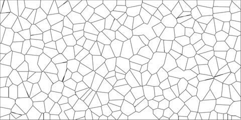 Cement kitchen decor White Camouflage Seamless Broken Glass. Voronoi diagram geometric retro tiles pattern isolated terrazzo crystalize. Pattern in monochrome depicting organic growth and structure. © JERRY