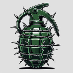 vector image of a spiked grenade
