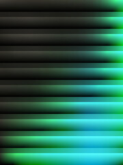 Obraz premium Abstract background with gradient stripes transitioning from dark grey to green and blue hues in a horizontal layered pattern viewed from a straight-on perspective 229.ai image reference