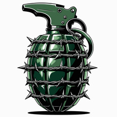 vector image of a spiked grenade