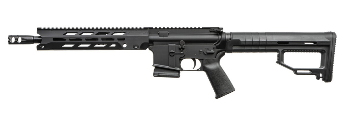 Modern Tactical Assault Rifle Side View