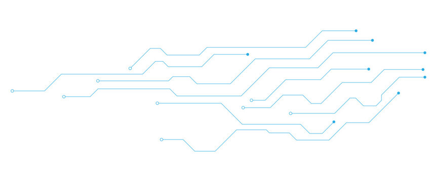 Futuristic Blue Digital Network Lines on Black Background