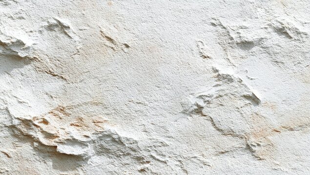 Close-up of rough, textured white stone with beige undertones, showing cracks and layers
