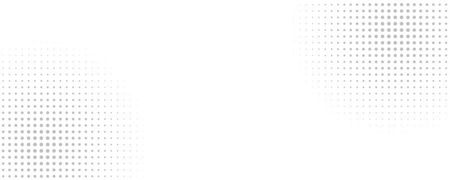 Halftone gradient. Dotted gradient, smooth dots spraying and halftones dot background seamless horizontal geometric pattern vector template set. modern vector ilustration