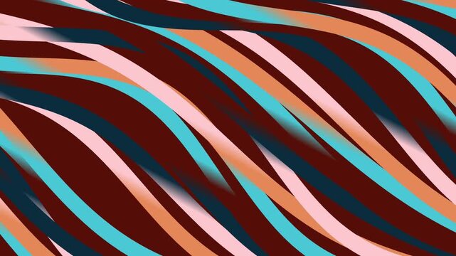 Vibrant abstract ribbon pattern with flowing stripes.
