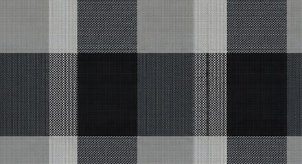 Black white and grey plaid fabric texture background pattern