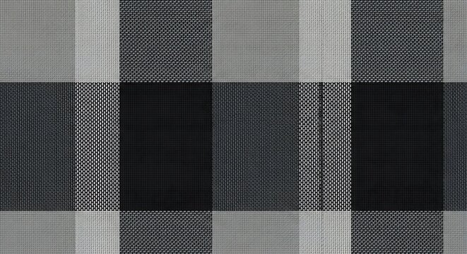 Black white and grey plaid fabric texture background pattern