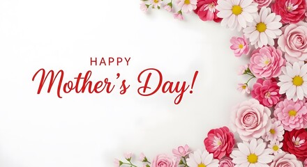 Elegant Floral Border Happy Mother&rsquo;s Day Banner