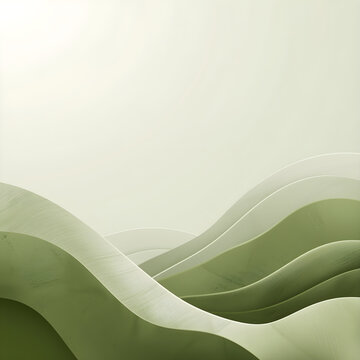 Vagues abstraites fluides vert sauge &ndash; fond naturel doux et minimaliste