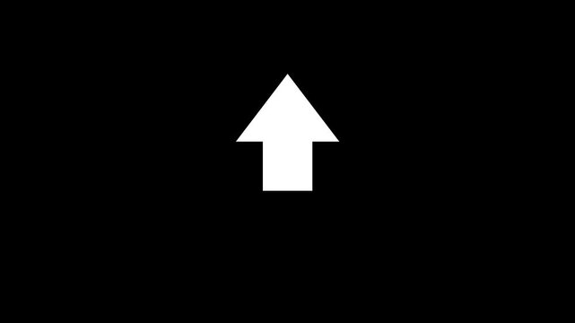 Animated white arrow bouncing slide to top