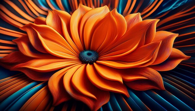 flora orange flower background psych trippy