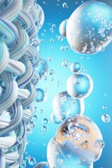 Close-up of fabric interlaced fiber with water drop.