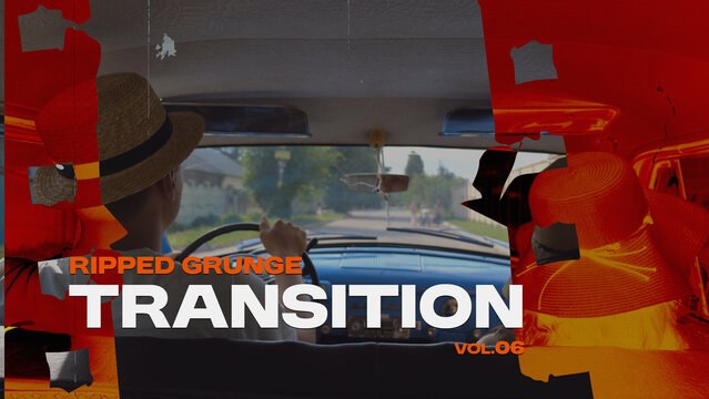 Ripped Grunge Transition / Horizontal / Part 06