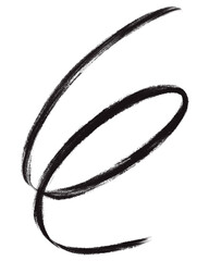 Black paint brush stroke doodle drawing