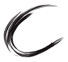Black paint brush stroke doodle drawing