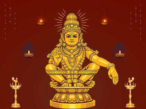 Lord Ayyappa devotional poster background