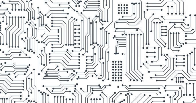 Image of technology circuit over white background. global technology and digital interface concept image. digital lines and circuit lines hi-tech technology abstract background