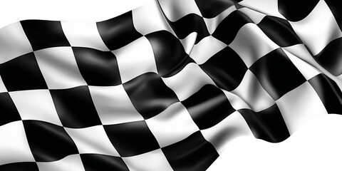 Obraz premium Waving Black and White Checkered Racing Flag checkered flag isolated on a transparent background