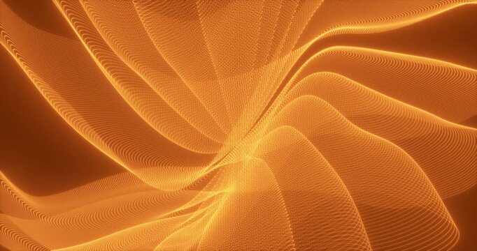 The abstract background comes to life thanks to weightless fabrics made of particles - they flow smoothly, intertwining into a dynamic pattern. Movement creates a feeling of lightness and endless tran