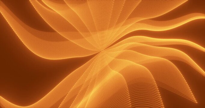 The abstract background comes to life thanks to weightless fabrics made of particles - they flow smoothly, intertwining into a dynamic pattern. Movement creates a feeling of lightness and endless tran