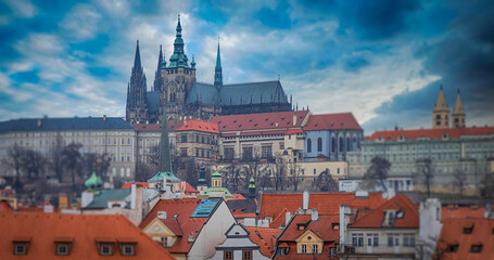 Obraz premium ancient streets of Prague
